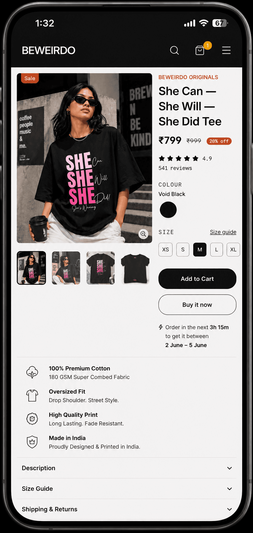 BeWeirdo — Product Page