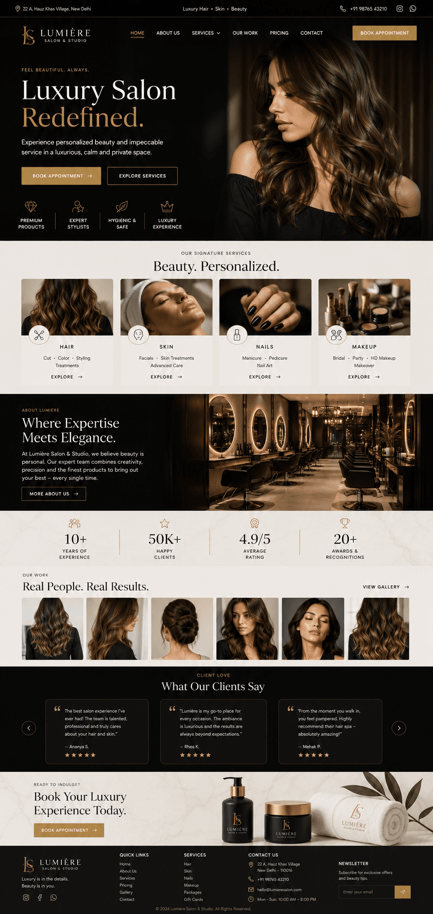 Lumière — Salon Website